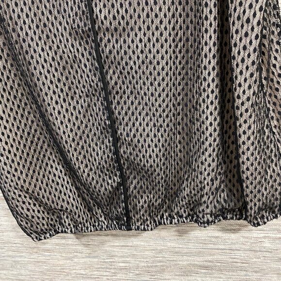 Cold water Creek Sheer Black Polka Dot Sleeveless Top Back Keyhole  Plus Size 22 - Picture 6 of 7